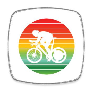 Bicycle Cycling Cyclists Cyclists Cycling - Square fridge magnet - white - Front
