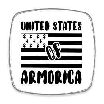 United States of Armorica - Square fridge magnet - white - Front