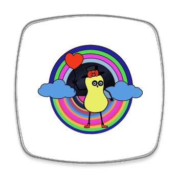 Peanut Dream Nut Kids Good Night Rainbow - Magnet carré - blanc - Devant