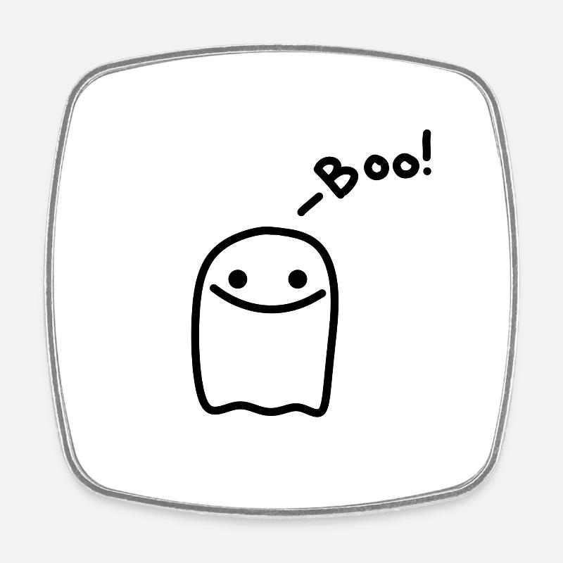 Cute Ghost - Square fridge magnet - white