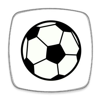 football - Magnet carré - blanc - Devant