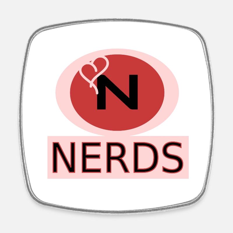 Nerds de l’amour - Magnet carré - blanc