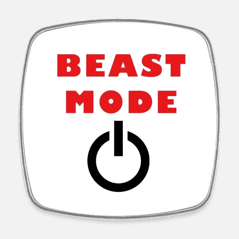 BM On - Square fridge magnet - white