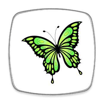 Butterfly - Square fridge magnet - white - Front
