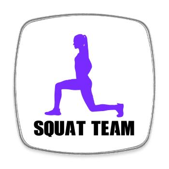 Woman Squat Team - Square fridge magnet - white - Front