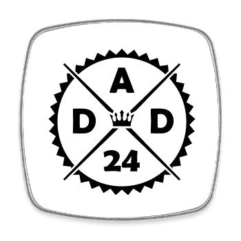 dad 24 - Square fridge magnet - white - Front