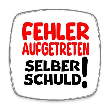 aufgetreten - Viereckiger Kühlschrankmagnet - Weiß - Vorne