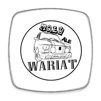 maluch 126p maly ale wariat - Square fridge magnet - white - Front