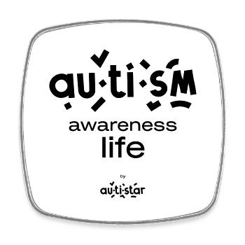 Autism Awareness Life - Square fridge magnet - white - Front