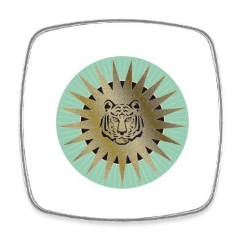 TigerSun Logo - Viereckiger Kühlschrankmagnet - Weiß - Vorne