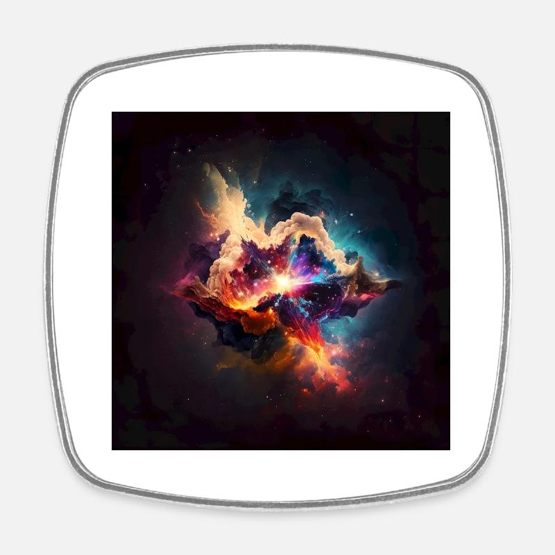 Cosmic Universe n°6 - Square fridge magnet - white