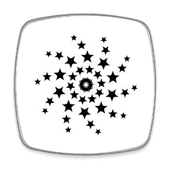 transformierte Sterne | Vectorgraphic - Viereckiger Kühlschrankmagnet - Weiß - Vorne