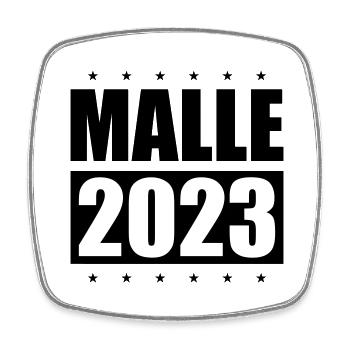 Malle 2023 - Square fridge magnet - white - Front