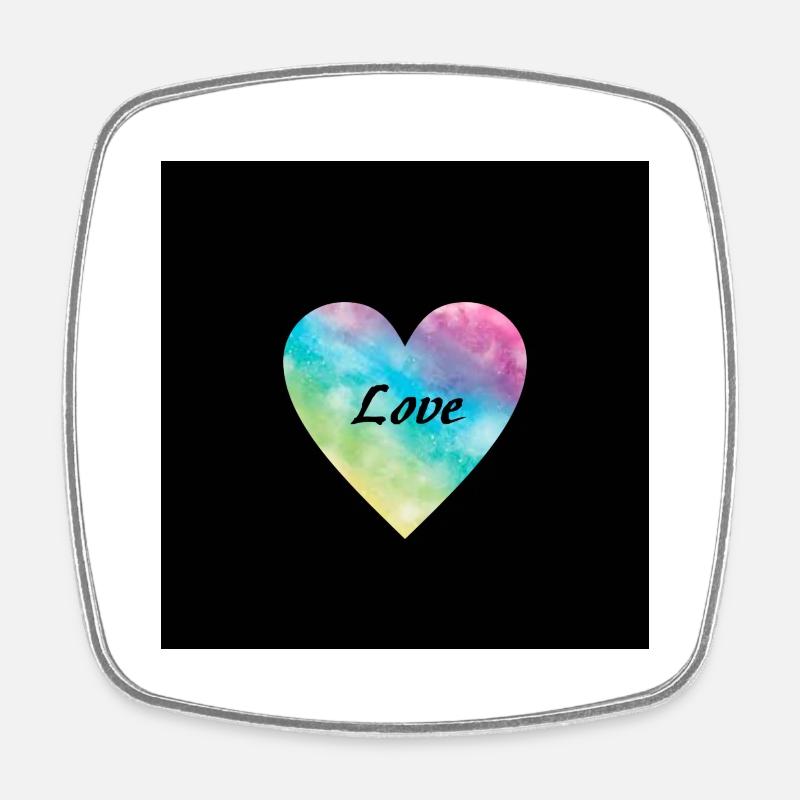 Love - Square fridge magnet - white