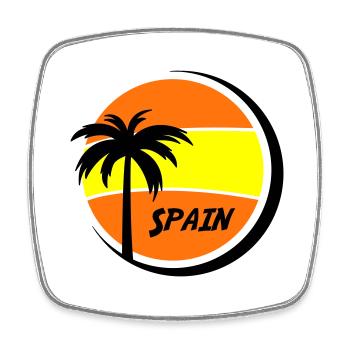 Spain - Square fridge magnet - white - Front