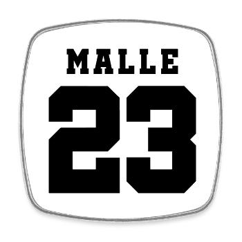 Malle 23 Mallorca Urlaub - Viereckiger Kühlschrankmagnet - Weiß - Vorne