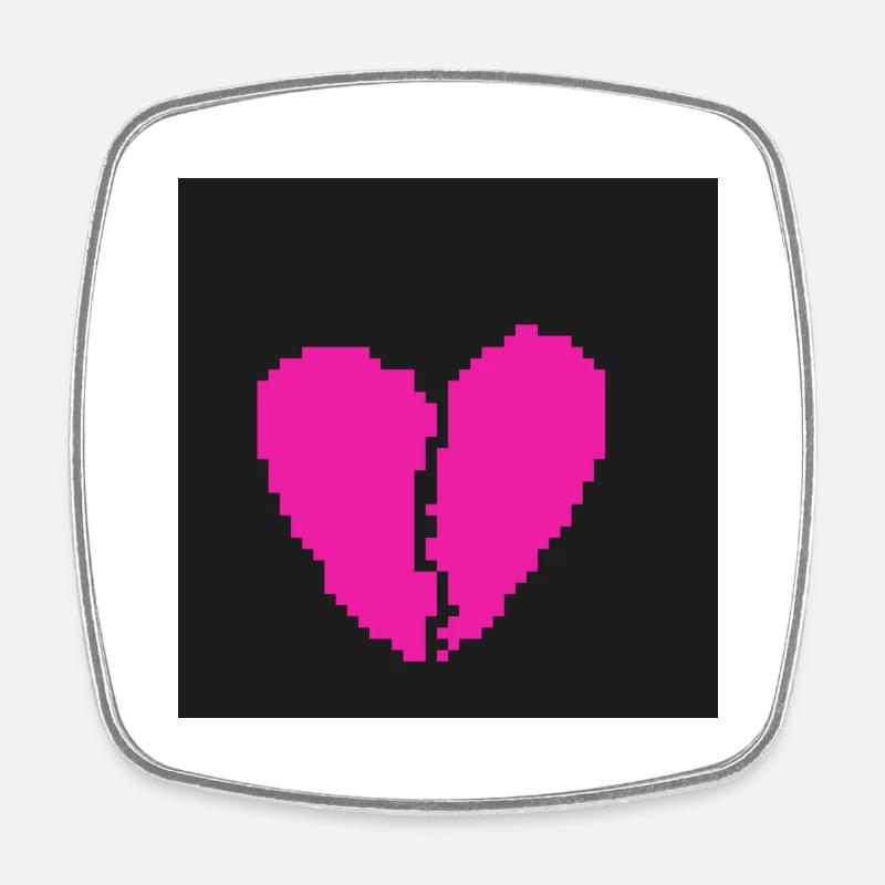 Heart - Square fridge magnet - white