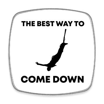 Bungee Jumping Evolution Sport Fun - Magnet carré - blanc - Devant