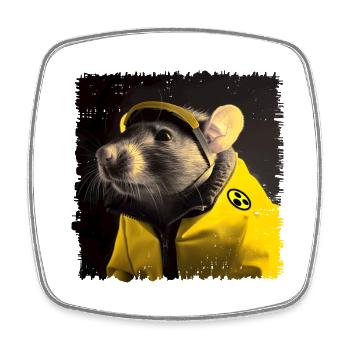 Rats in explosive ordnance disposal service - Square fridge magnet - white - Front