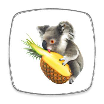 Koala and pineapple - Square fridge magnet - white - Front