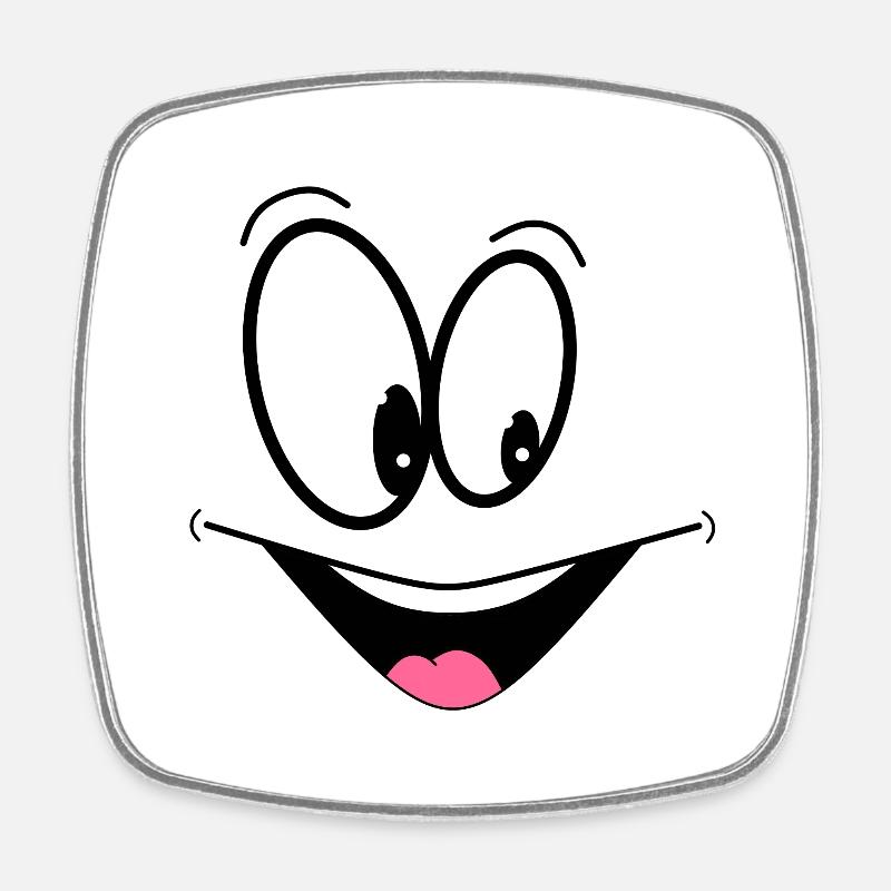 Smile - Square fridge magnet - white