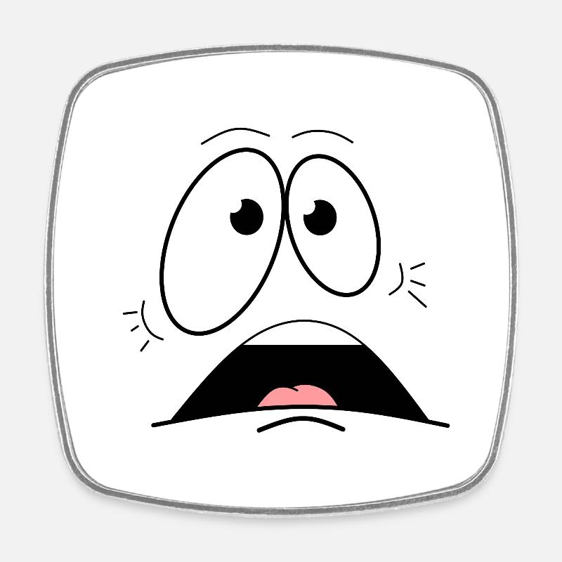 Fright - Square fridge magnet - white
