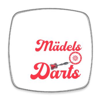 Coole Mädels spielen Darts Dartspieler Team Dartsc - Viereckiger Kühlschrankmagnet - Weiß - Vorne