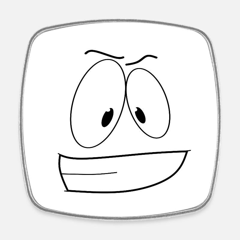 Serious - Square fridge magnet - white