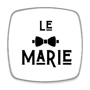 Le marie - Magnet carré - blanc - Devant