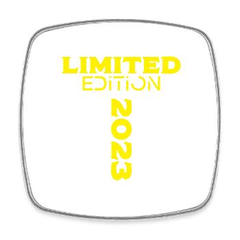 Limited Edition 2023 gelb - Viereckiger Kühlschrankmagnet - Weiß - Vorne