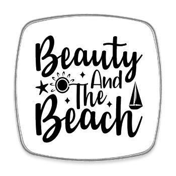 Beauty And The Beach - Viereckiger Kühlschrankmagnet - Weiß - Vorne