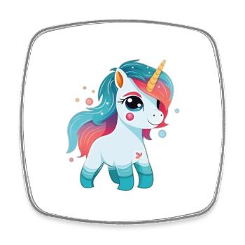 Cute Little Unicorn - Viereckiger Kühlschrankmagnet - Weiß - Vorne