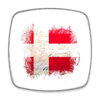 Dänemark Kopenhagen Dänisch Skandinavien Flagge Dansk - Viereckiger Kühlschrankmagnet - Weiß - Vorne