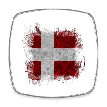 Dänemark Kopenhagen Dänisch Skandinavien Flagge Dansk - Viereckiger Kühlschrankmagnet - Weiß - Vorne