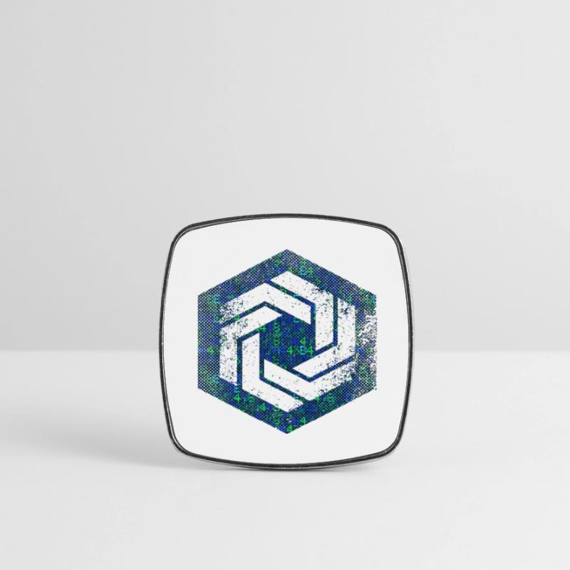 Hexagon-Programmierung Programmierer Codierung geometrisch Viereckiger Kühlschrankmagnet