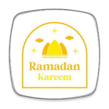 Ramadan Kareem - Viereckiger Kühlschrankmagnet - Weiß - Vorne