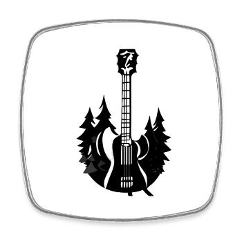 Guitarist Guitar Plucked Instrument Musical Instrument - Square fridge magnet - white - Front