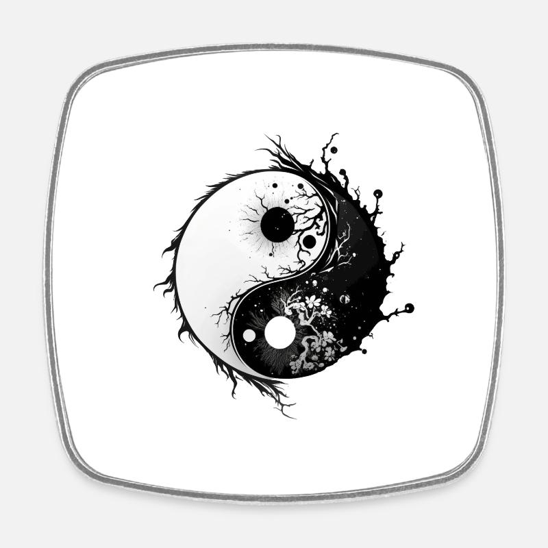 YinYang Wild - Square fridge magnet - white