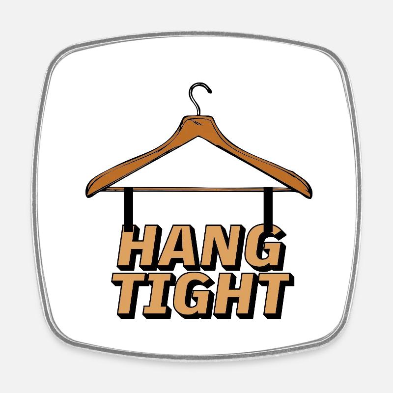 Stick to hangers - Square fridge magnet - white