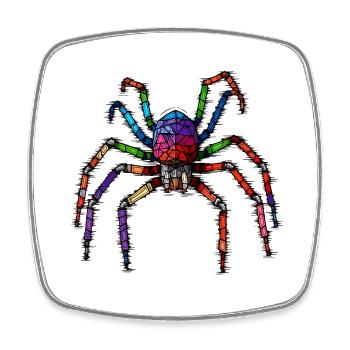 Une araignée comme des arthropodes aux couleurs vives - Magnet carré - blanc - Devant