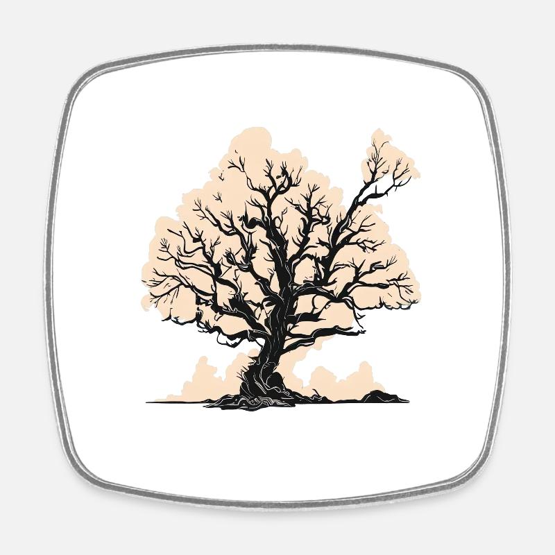 Your tree - Square fridge magnet - white