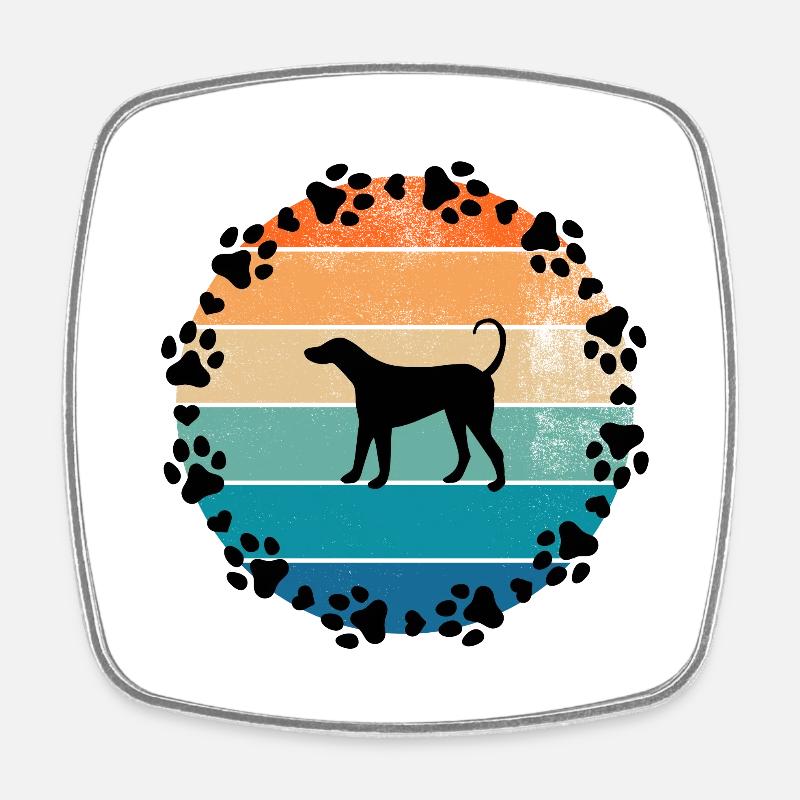 Dogs Sun - Square fridge magnet - white