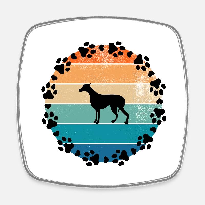 Dogs Sun Doberman - Square fridge magnet - white