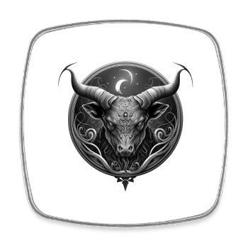 Gothic bull - Square fridge magnet - white - Front