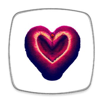 Saint-Valentin Fête des mères Mariage Amoureuse Fiançailles - Magnet carré - blanc - Devant