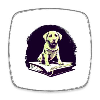 Dogs Books Labrador Book Dog Read Dog Owners - Square fridge magnet - white - Front