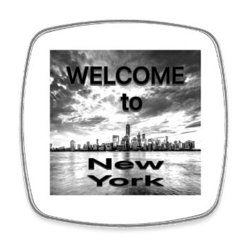 Welcome to New York Design - Square fridge magnet - white - Front