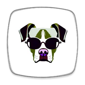 Chiens Terrier Chien Propriétaire Chien Propriétaire Chien - Magnet carré - blanc - Devant