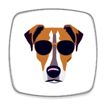 Dog Owner Terrier Dog Owner Dogs Dog - Square fridge magnet - white - Front