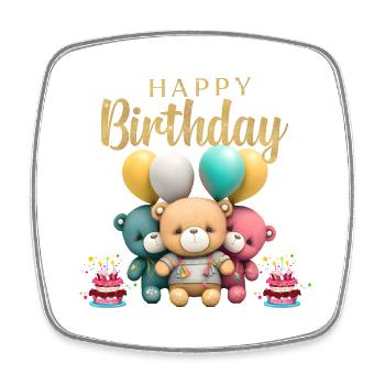 Joyeux anniversaire pour les enfants - Magnet carré - blanc - Devant